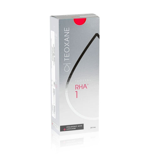 Teosyal RHA 1 Lidocaine packaging on a white background