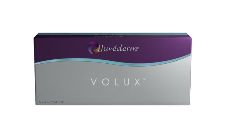 Juvederm Volux packaging on a white background