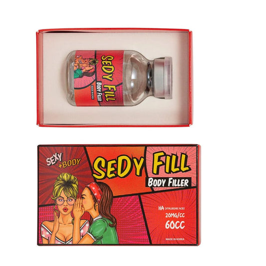 Sedy Fill body filler 60ml vial with packaging on a white background