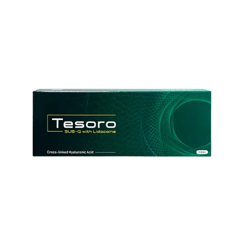 Green box of Tesoro Sub-Q with Lidocaine on a white background