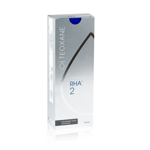 Teosyal RHA 2 Lidocaine packaging on a white background