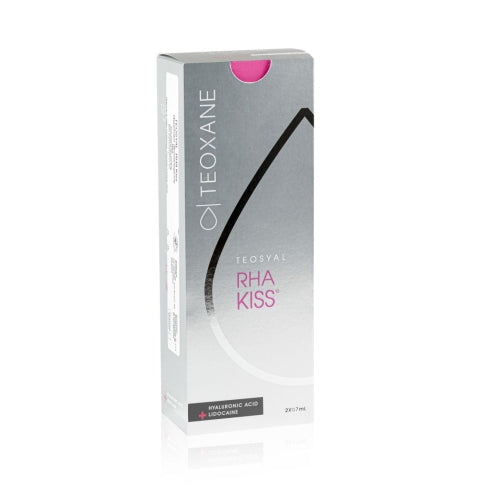 Teosyal RHA Kiss Lidocaine product packaging on a white background